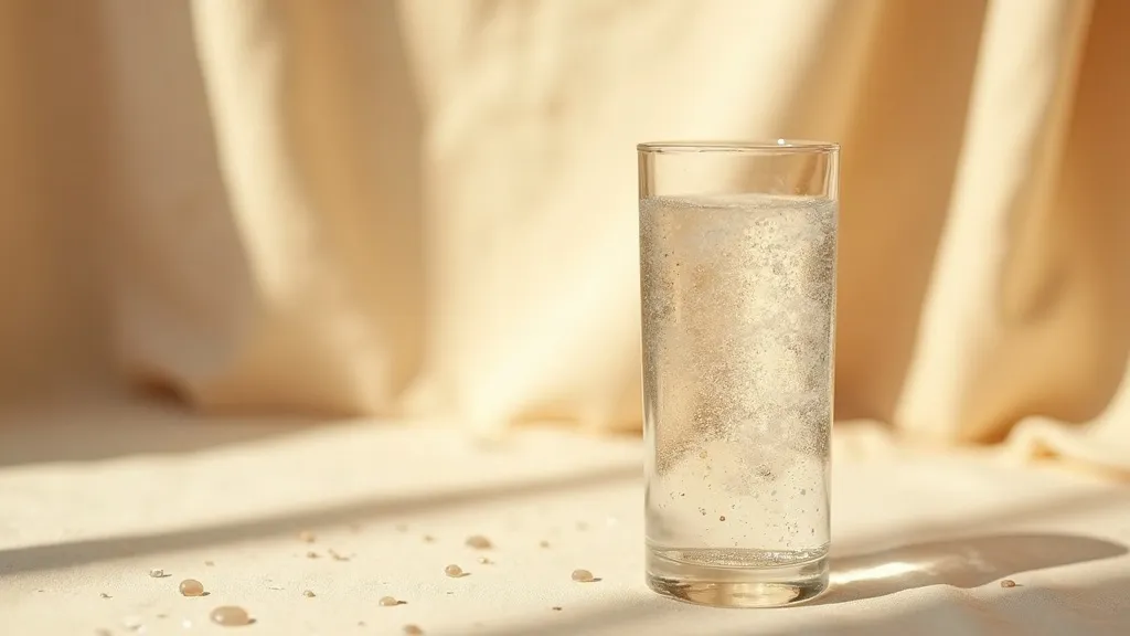 Verre d’eau et reflet de lumière, symbole d’une bonne hydratation au quotidien